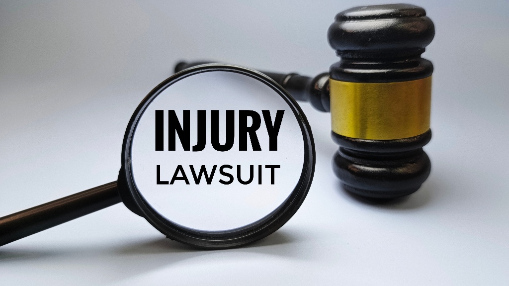 Injury Lawsuit and judge's gavel